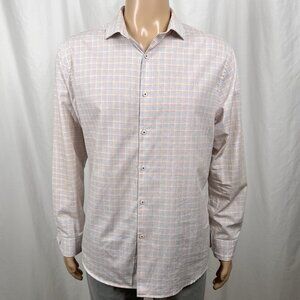 Original Penguin 16.5 Multicolor Tattersall Slim Fit Long Sleeve Button-Up Shirt